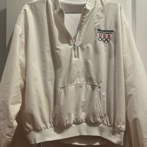 Minute Maid White Zip Up Men's Sweater